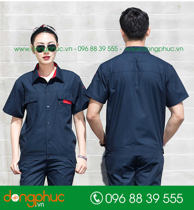 Mẫu bảo hộ màu tím than cộc tay